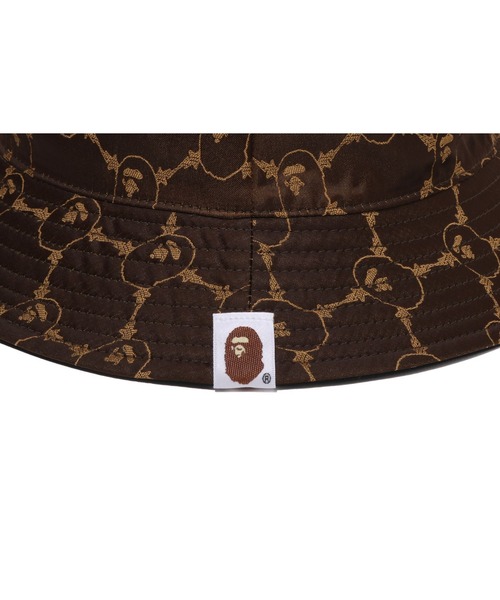 【A BATHING APE】大人気☆リバーシブル MONOGRAM BUCKLE HAT A BATHING APE｜COLLEGE MONOGRAM REVERSIBLE BUCKLE HAT
