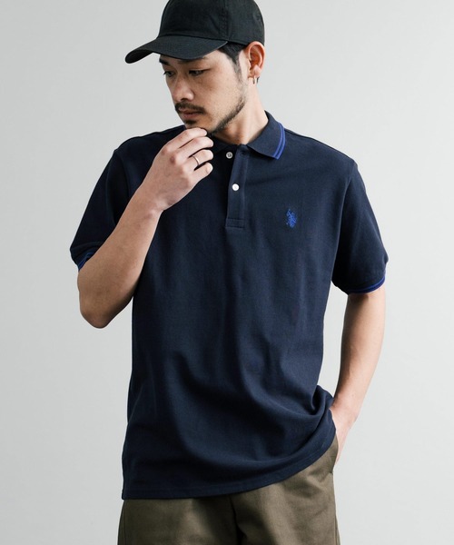 U.S. POLO ASSN.（ユーエスポロアッスン） ポロシャツ 襟ラインワン