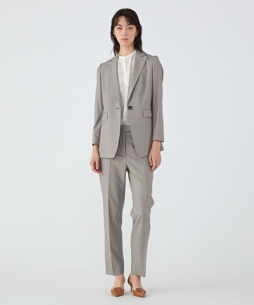 新品*定価3.8万 Theory 洗えるジャケット ライトグレー サイズ2 TOMORROWLAND collection ジャケット テーラードジャケット シャイニー