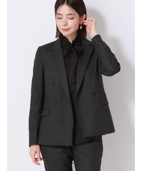 【美品】グレンチェック ダブルブレストスーツ 美品】グレンチェック ダブルブレストスーツ