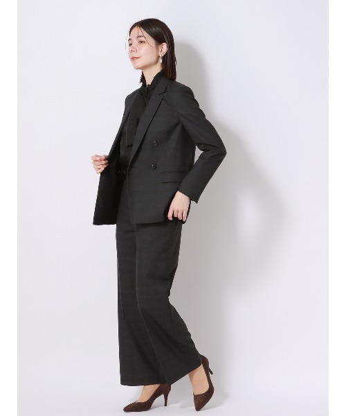 【美品】グレンチェック ダブルブレストスーツ 美品】グレンチェック ダブルブレストスーツ