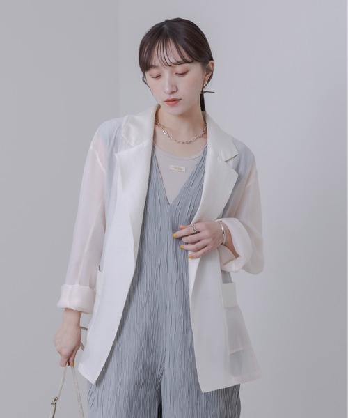 Eimee Law ジャケット テーラードジャケット シアーテーラード
