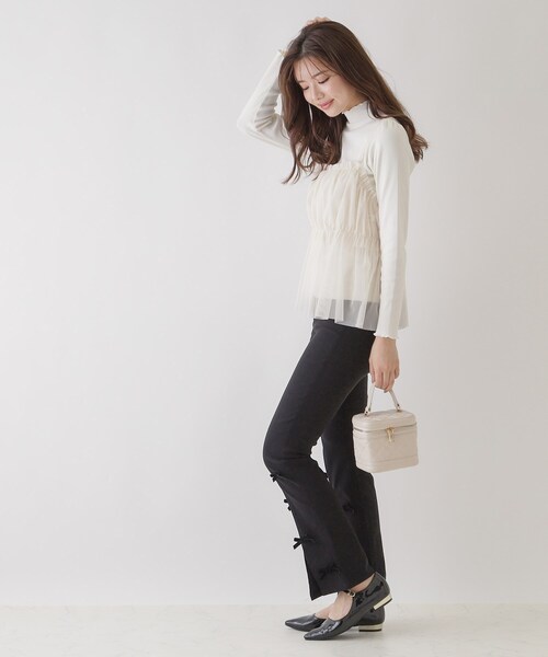 「couture brooch」 レギンスパンツ 38 チャコールグレー レディース_画像6