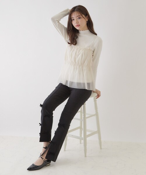 「couture brooch」 レギンスパンツ 38 チャコールグレー レディース_画像8