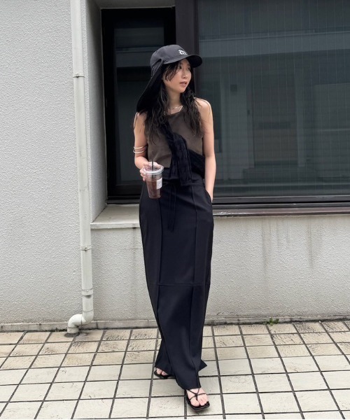 Ameri（アメリ） スカート PIN TUCK PENCIL CORSET SKIRT : ZOZOTOWN