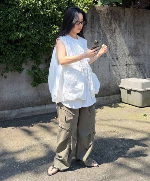 wee9s（ウィークス） カーゴパンツ vintage like curve cargo pants