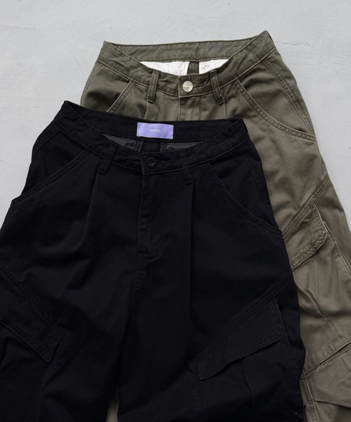最終お値下げ 出品 3月13日まで ＜&RC＞ヴィンテージライクカーゴパンツ wee9s（ウィークス） カーゴパンツ vintage like curve cargo pants