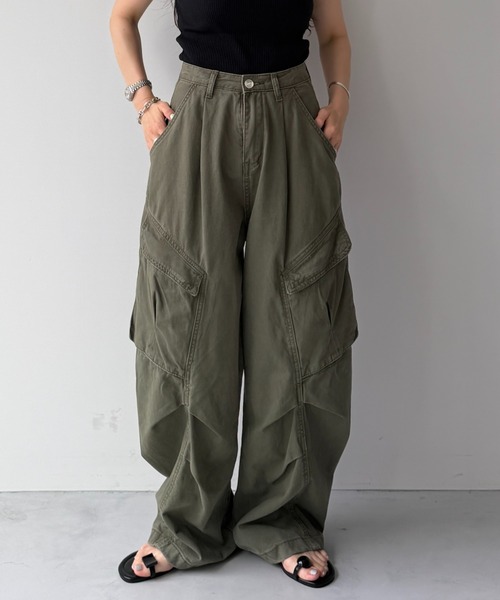 wee9s（ウィークス） カーゴパンツ vintage like curve cargo pants