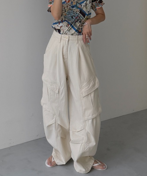 wee9s（ウィークス） カーゴパンツ vintage like curve cargo pants