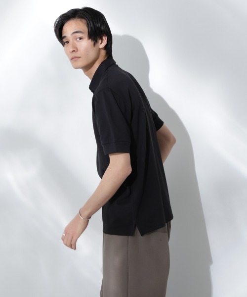 NANO universe ポロシャツ Anti Soaked(R) 汗染み防止 比翼