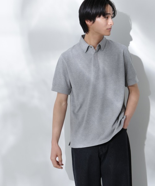 NANO universe ポロシャツ Anti Soaked(R) 汗染み防止 比翼