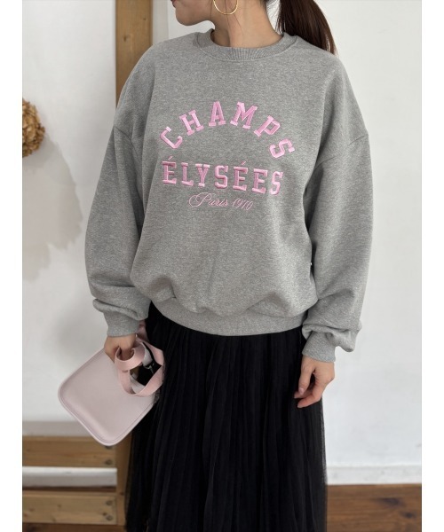 トレーナー スウェット ロゴ刺繍スウェット レディース