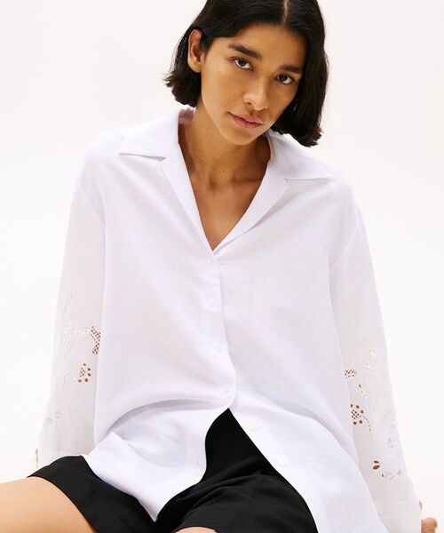TOMMY HILFIGER（トミー・ヒルフィガー） ブラウス シャツ ブロデリー 