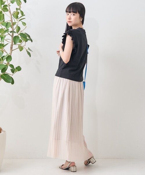 FREAK'S STORE tシャツ 袖フリル ノースリーブTシャツ