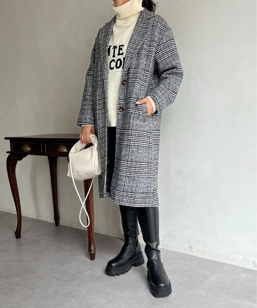 「prose verse」 チェスターコート LARGE ブラウン レディース_画像4