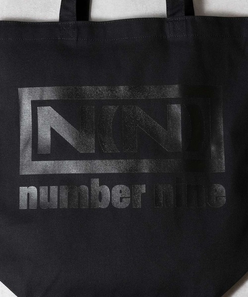 NUMBER (N)INE ナンバーナイン キャンバス レザー トートバッグ Number⑨ CANVAS TOTE BAG / ナンバーナインロゴ キャンバス