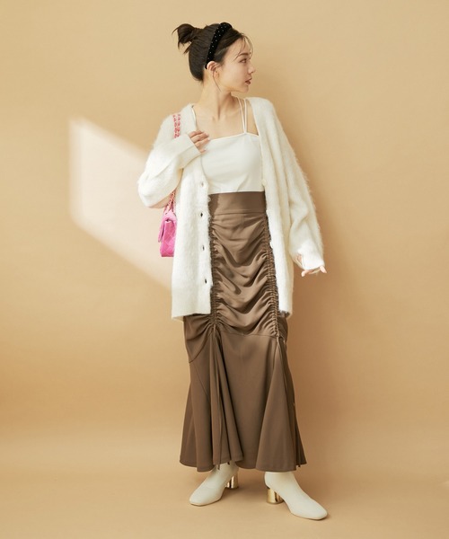 「VIS」 ニットカーディガン FREE オフホワイト レディース_画像9