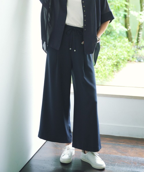 パンツ Elura Elura パンツ サラサラリラクシーワイドパンツ「低身長サイズ