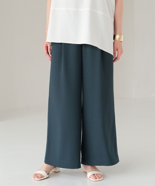 Elura パンツ サラサラリラクシーワイドパンツ「低身長サイズ