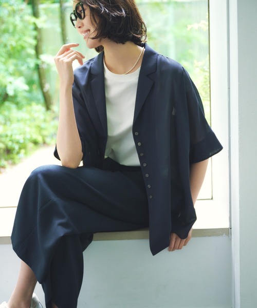 Elura パンツ サラサラリラクシーワイドパンツ「低身長サイズ