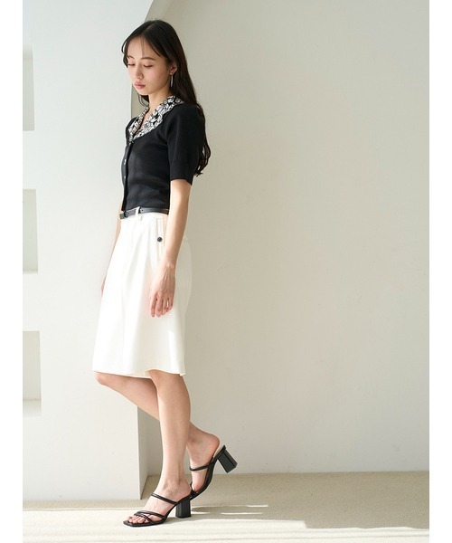 SNIDEL パンツ ベルティッドハーフパンツ レディース : ZOZOTOWN