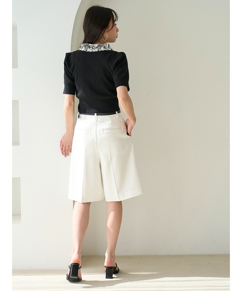 SNIDEL パンツ ベルティッドハーフパンツ レディース : ZOZOTOWN