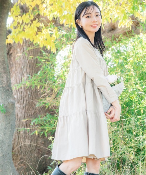 Petitjo（プッチージョ） ワンピース 小さいサイズ ティアードミニ