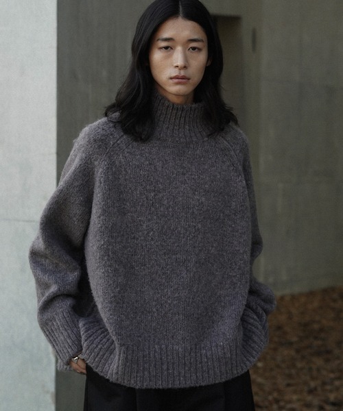 WYM LIDNM 「WYM LIDNM」 タートルネックニット L アッシュブラウン