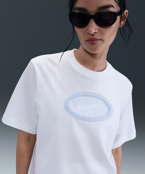 売れ筋商品|||ナイキ Tシャツ レディース トップス Print T-shirt - white/midnight navy NIKE - NIKE Tシャツ Mサイズ レディース ナイキの通販 by あた