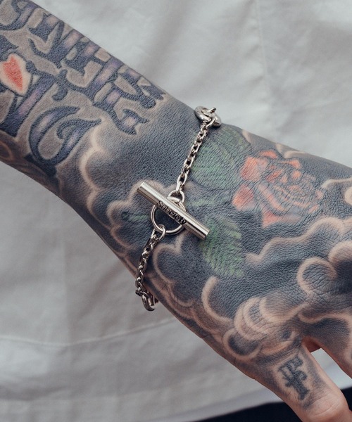 Subciety ブレスレット Anchor mix chain bracelet メンズ