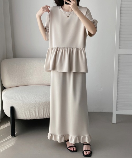 ク*読様 【mamamo】WzipダンボールペプラムTOPS mamamo】WzipダンボールペプラムTOPS | natural couture