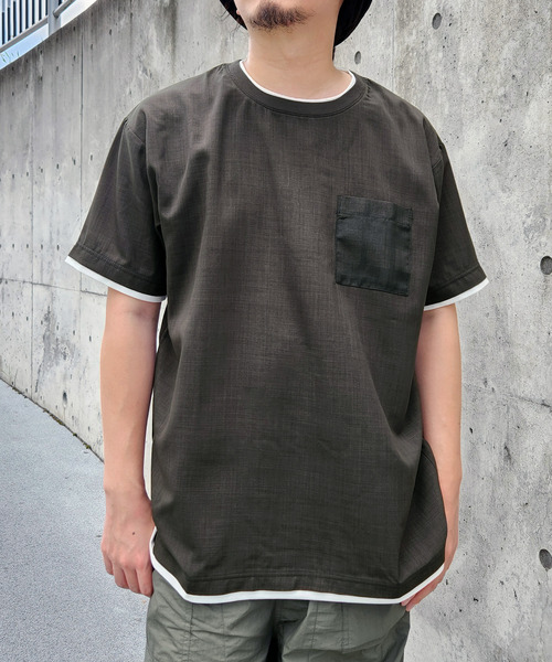 ikka（イッカ） tシャツ 「お得だ値」イージーケアリネンライクシャツT