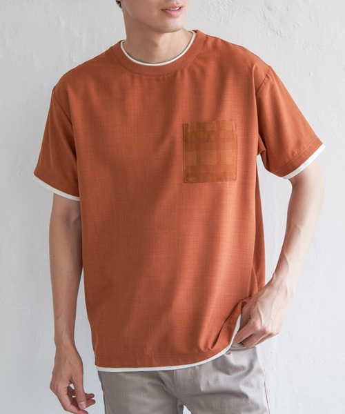 ikka（イッカ） tシャツ 「お得だ値」イージーケアリネンライクシャツT