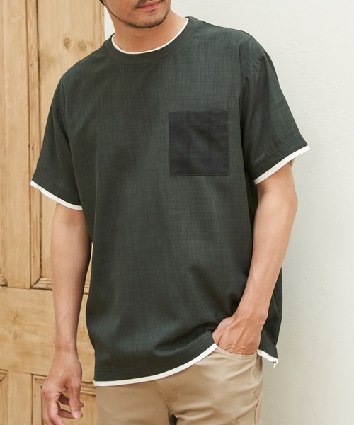 ikka（イッカ） tシャツ 「お得だ値」イージーケアリネンライクシャツT