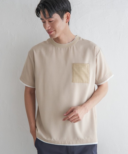 ikka（イッカ） tシャツ 「お得だ値」イージーケアリネンライクシャツT
