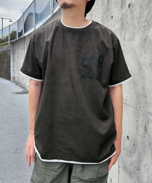 ikka（イッカ） tシャツ 「お得だ値」イージーケアリネンライクシャツT
