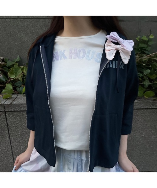 PINK HOUSE（ピンクハウス） パーカー あじさいグラデーションロゴ
