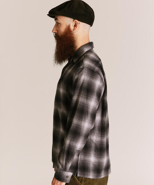 Schott N.Y.C シャツ Schott/ショット/OMBRE CHECK FLANNEL LS