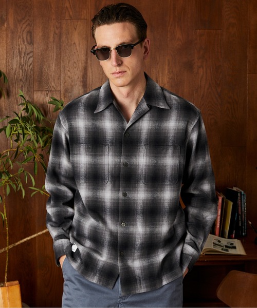 Schott オンブレチェック フランネルシャツ OMBRE CHECK FLANNEL LS SHIRT/オンブレチェック フランネル