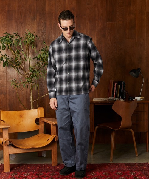 Schott オンブレチェック フランネルシャツ OMBRE CHECK FLANNEL LS SHIRT/オンブレチェック フランネル