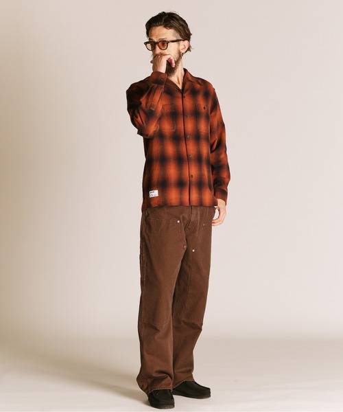 Schott N.Y.C シャツ Schott/ショット/OMBRE CHECK FLANNEL LS