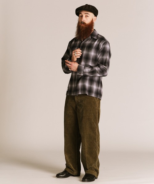 Schott N.Y.C シャツ Schott/ショット/OMBRE CHECK FLANNEL LS