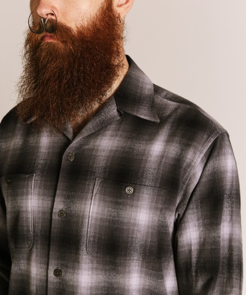 Schott N.Y.C シャツ Schott/ショット/OMBRE CHECK FLANNEL LS