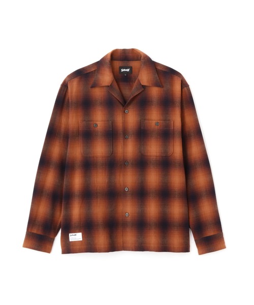 Schott オンブレチェック フランネルシャツ OMBRE CHECK FLANNEL LS SHIRT/オンブレチェック フランネル