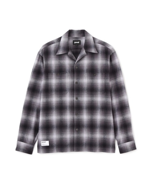 Schott N.Y.C シャツ Schott/ショット/OMBRE CHECK FLANNEL LS