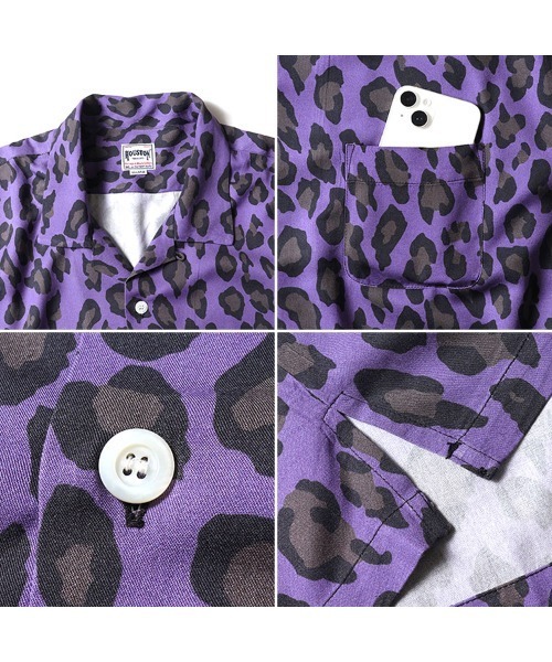 HOUSTON シャツ 「HOUSTON ヒューストン」LEOPARD ALOHA SHIRT