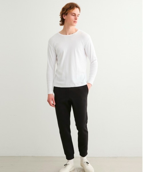 「three dots」 長(zhǎng)袖Tシャツ MEDIUM ホワイト メンズ