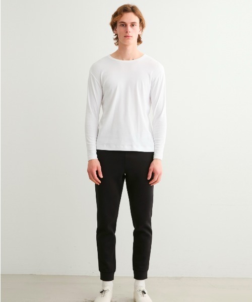 「three dots」 長(zhǎng)袖Tシャツ MEDIUM ホワイト メンズ