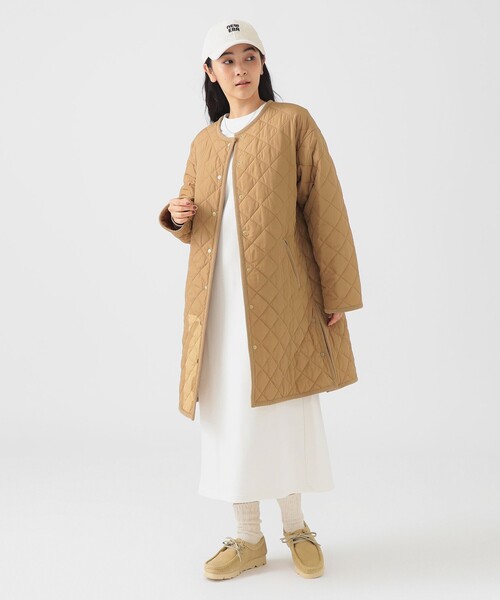 B：MING by BEAMS ノーカラーコート コート キルティング ノー