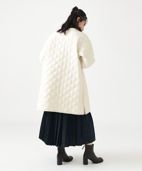 B：MING by BEAMS ノーカラーコート コート キルティング ノー